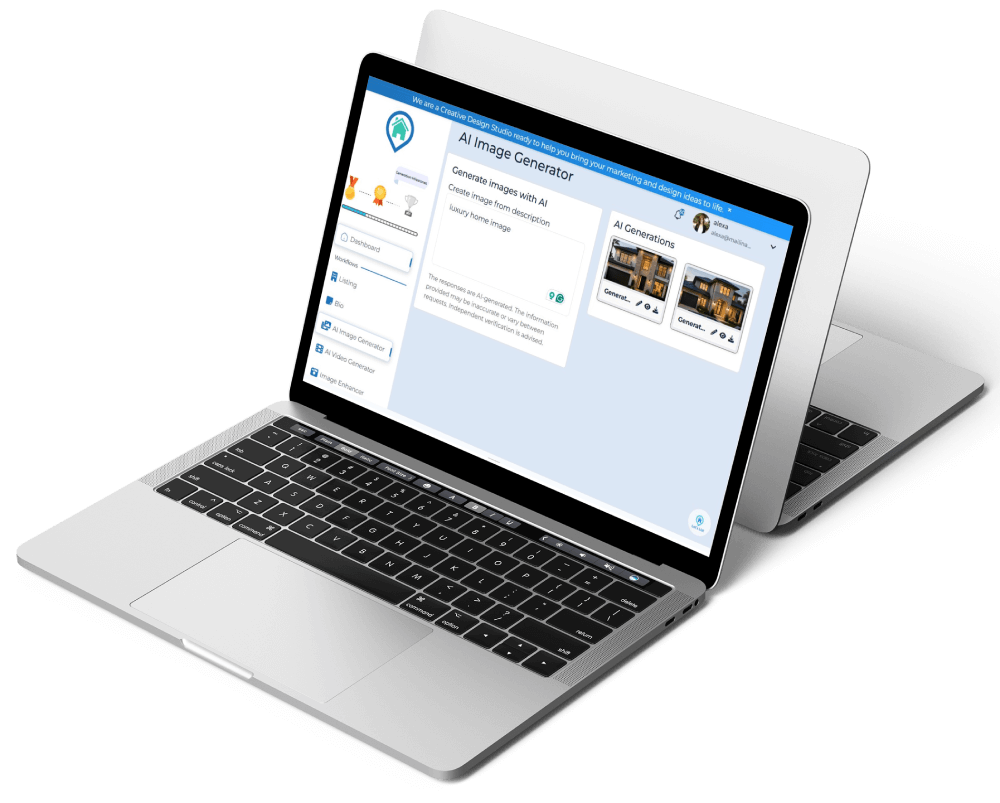 Real estate AI image generator banner