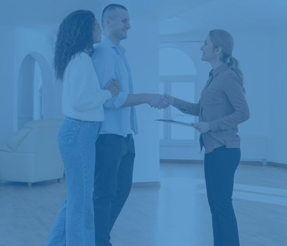 Illustration of key features for real estate social media tool